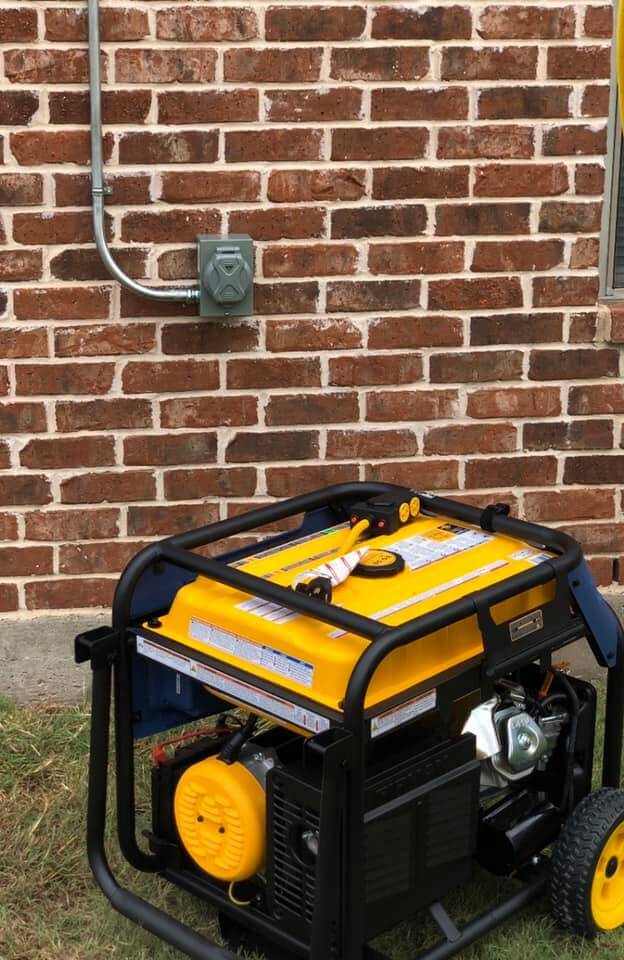 Home generator installation with a 100 foot hand-dug ditch.  We work hard, so that your home can be protected in the event of bad weather or electricity outages.
